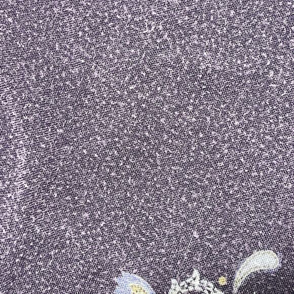 HM Midi Dress Womens Size 8 Purple Floral Button Up Short Sleeve FAIR CONDITION - Picture 4 of 7